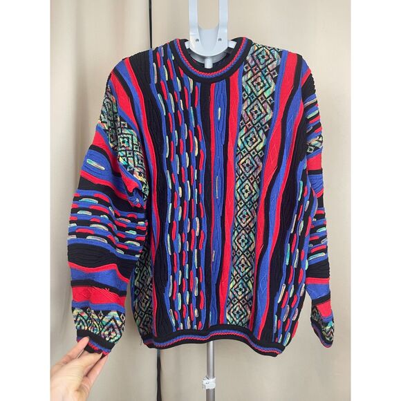 Tundra Canada Coogi Style 3D Multicolor Sweater – 100% Cotton – Size L - Picture 1 of 6